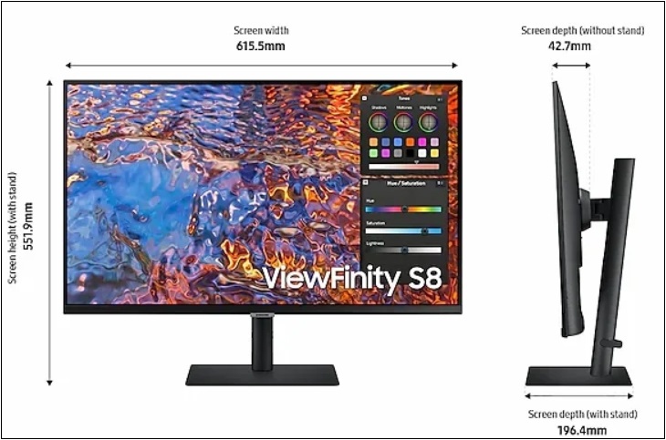 Samsung Viewfinity S8 được tích hợp công nghệ chống chói UL đầu tiên