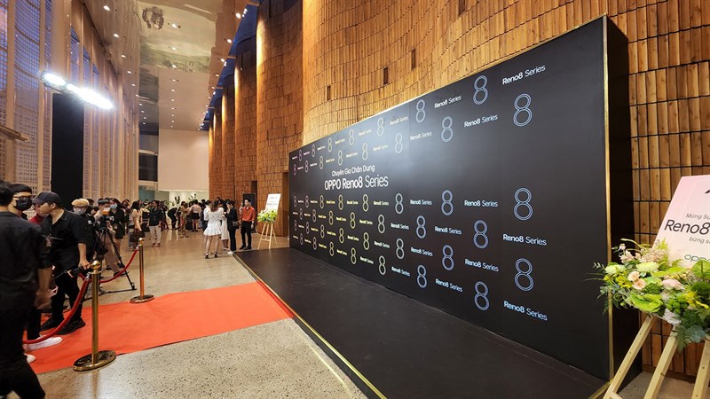 Backdrop chụp ảnh tại sự kiện OPPO Reno8 series