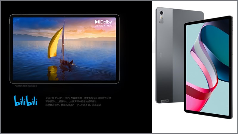 Màn hình của Lenovo Xiaoxin Pad Pro 2022 hỗ trợ công nghệ hình ảnh Dolby Vision