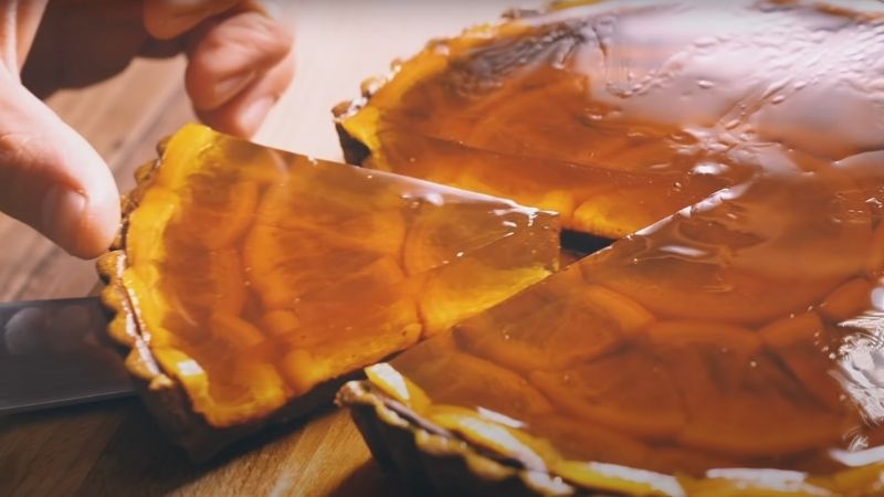 Share how to make orange jelly tart to conquer sweet lovers