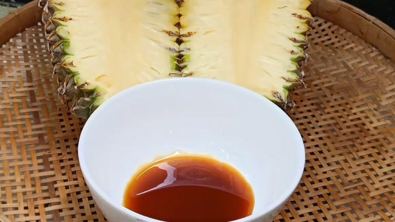 Learn how to make pineapple juice without bitterness, beautiful color
