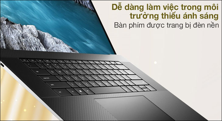 Dell XPS được trạng bị bàn phím có đèn nền