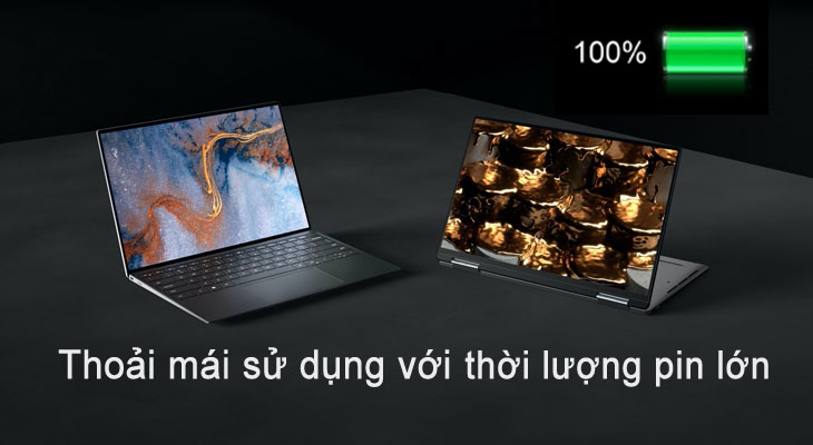 Thời lượng pin của Dell XPS đáp ứng tốt nhu cầu sử dụng