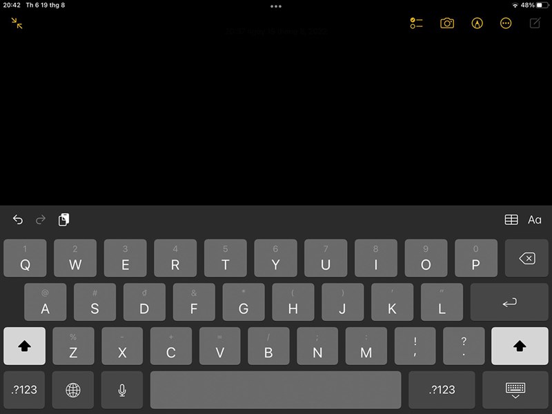Cách thu nhỏ bàn phím trên iPad
