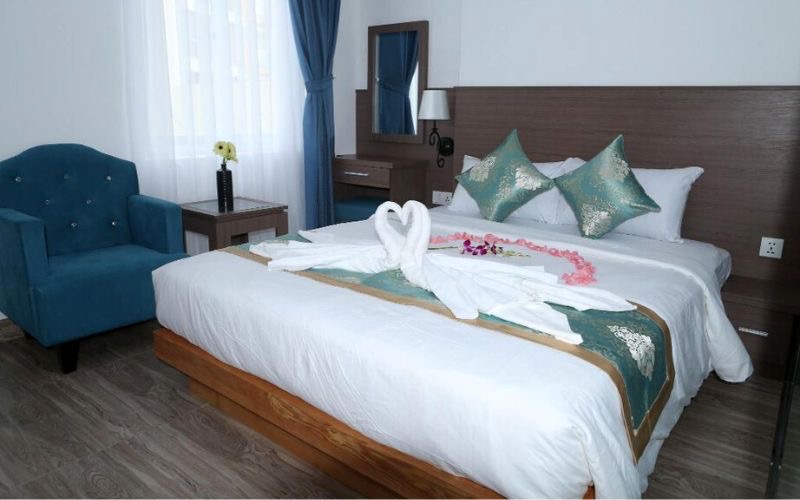 Gia Bao Hotel có không gian phòng tuy nhỏ nhưng lại đầy đủ mọi tiện ích cần thiết