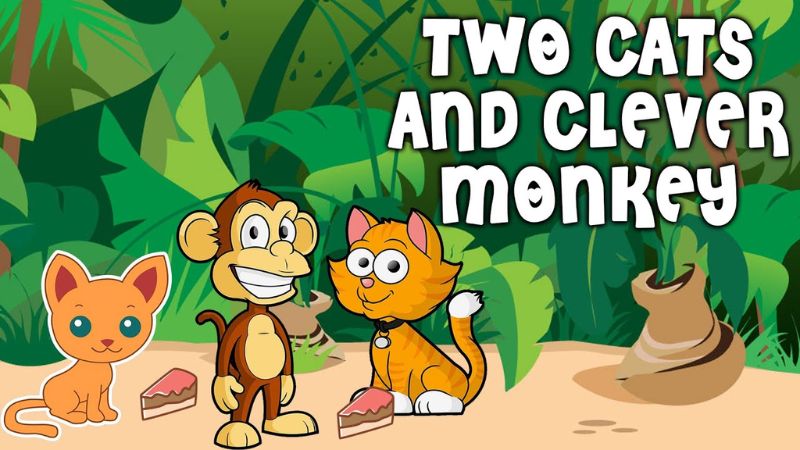 The two cats and a monkey - Hai con mèo và một con khỉ