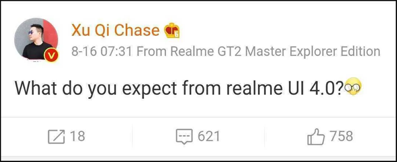 Phó chủ tịch Realme Xu Qi Chase úp mở về Realme 4