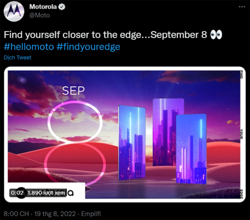Tweet của Motorola
