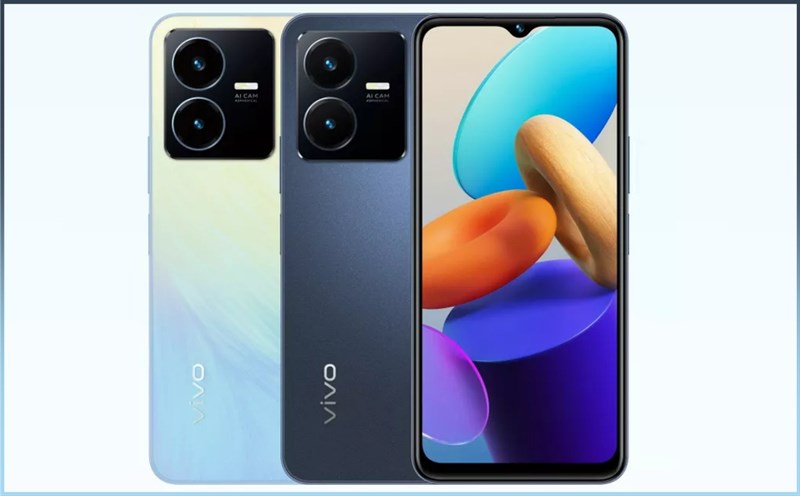 Vivo Y22s có hai phiên bản màu sắc: Xanh Tinh Không (xanh đen) và Xanh Nhật Hạ (xanh vàng) Vivo Y22s có hai phiên bản màu sắc: Xanh Tinh Không (xanh đen) và Xanh Nhật Hạ (xanh vàng)
