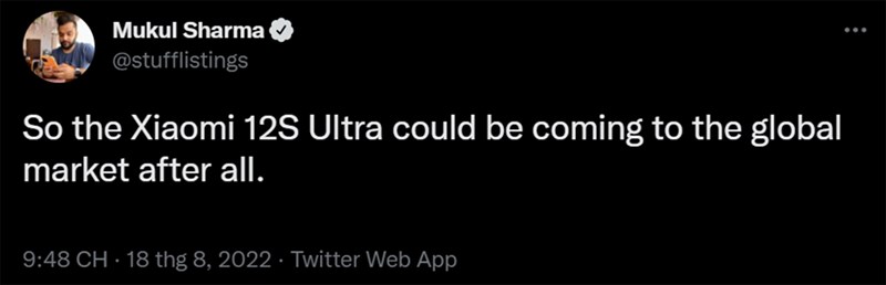 Xiaomi 12S Ultra có thể sắp ra mắt toàn cầu