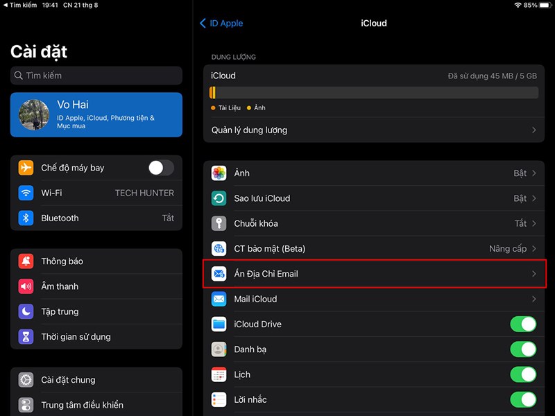 Cách tạo email tùy chỉnh trên iPad