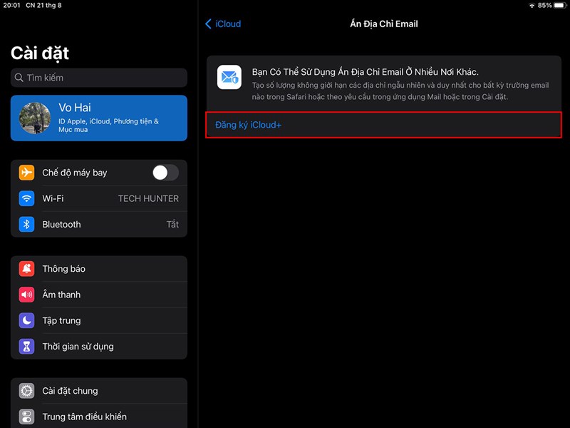 Cách tạo email tùy chỉnh trên iPad