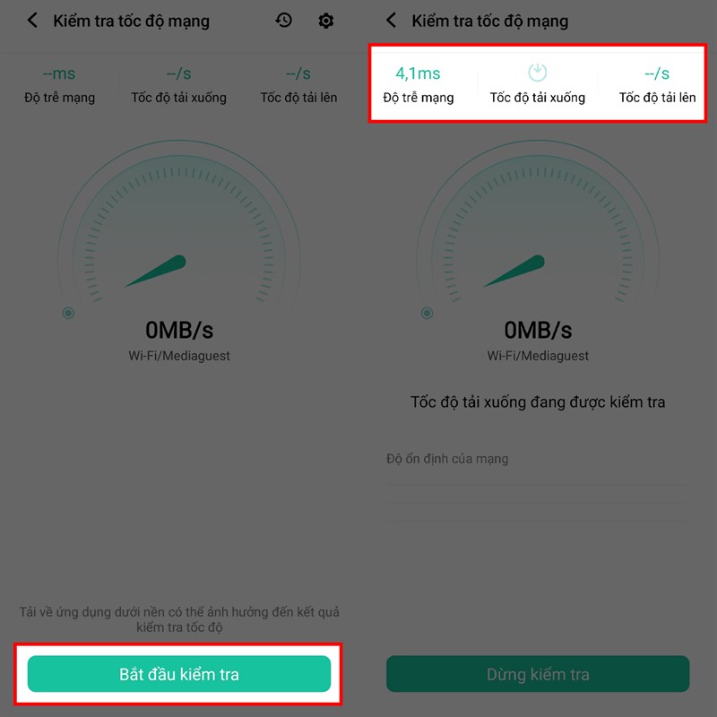 Cách đo tốc độ mạng trên điện thoại Vivo 