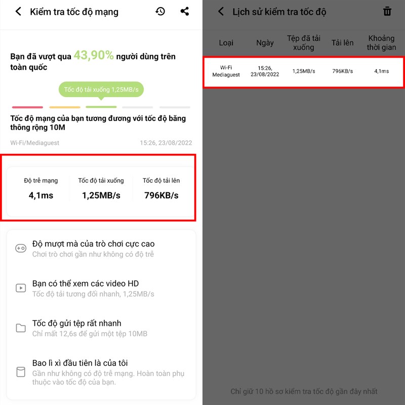 Cách đo tốc độ mạng trên điện thoại Vivo 