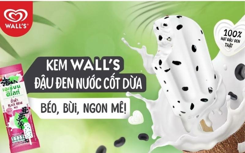 Kem que đậu đen nước cốt dừa Wall's 58g