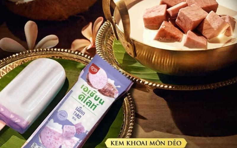 Kem que khoai môn dẻo Wall's 62g