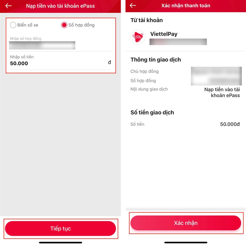 Cách nạp tiền vào ePass trên Viettel Money