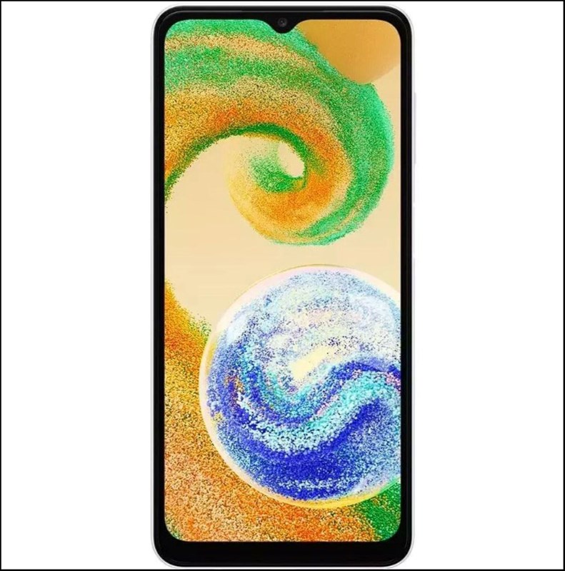 Thiết kế mặt trước của Galaxy A04s