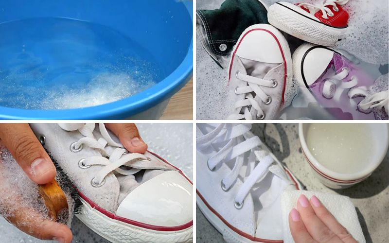 Hướng dẫn sử dụng bột giặt vệ sinh giày sneaker Active Oxygen Bubbles