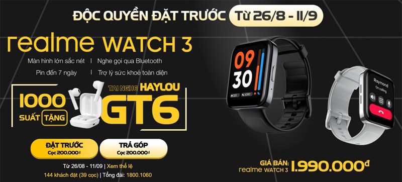 Những lý do bạn nên đặt trước Realme Watch 3, đồng hồ thông minh giá cực tốt Những lý do bạn nên đặt trước Realme Watch 3, đồng hồ thông minh giá cực tốt