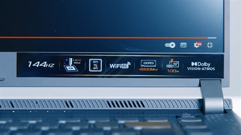 Một điểm cộng lớn cho màn hình của ASUS ROG Strix G15 G513R (2022) là tần số quét 144 Hz.