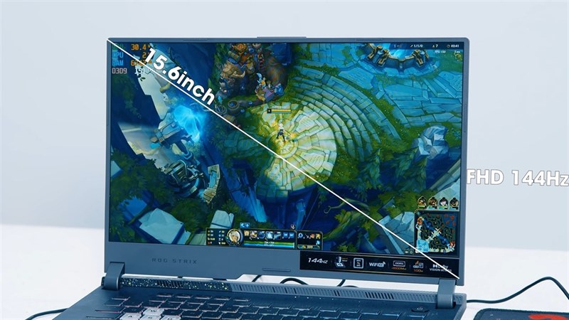 ASUS ROG Strix G15 G513R (2022) được đầu tư ASUS ROG Strix G15 G513R (2022) được trang bị màn hình có kích thước 15.6 inch.một màn hình có kích thước 15.6 inch.