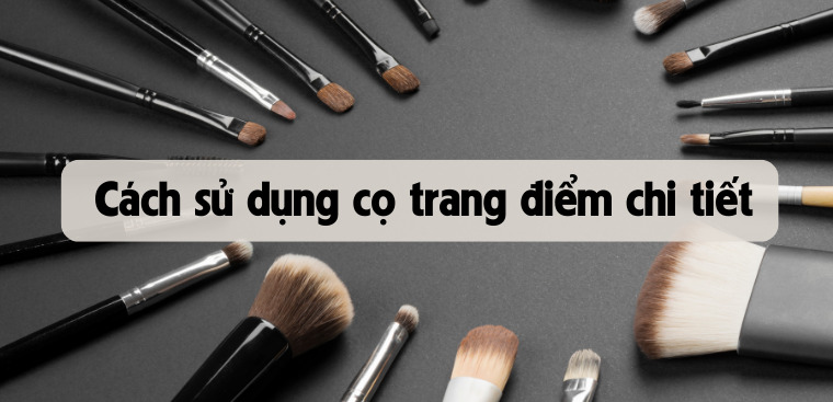 cách sử dụng bộ cọ trang điểm 12 cây