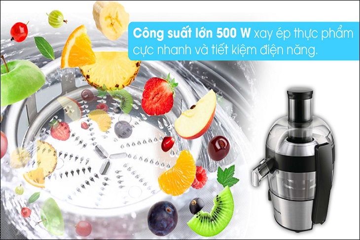 Công suất 500 W vận hành mạnh mẽ