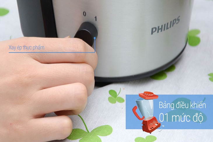 Máy có 1 tốc độ ép dễ tùy chỉnh với nút vặn