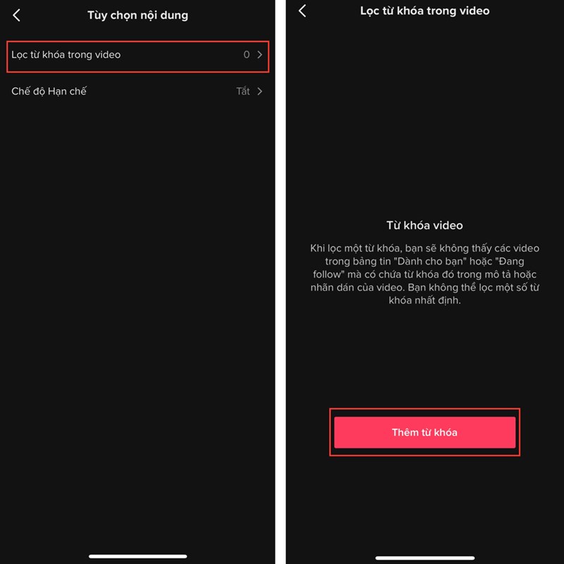 Cách lọc từ khoá video trên TikTok
