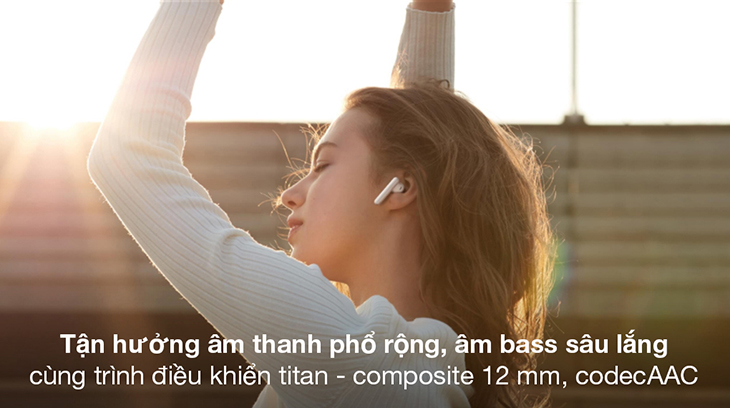 Tai nghe Bluetooth True Wireless OPPO ENCO Air có dải âm phổ rộng, âm bass sâu