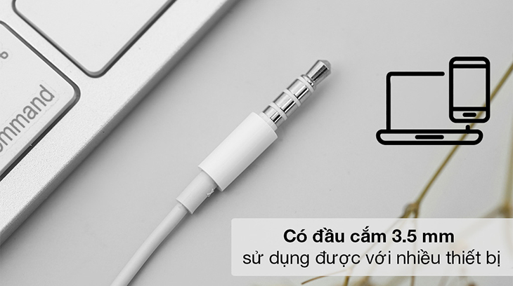 Tai nghe Có Dây EP OPPO MH320 được trang bị đầu cắm 3.5mm 