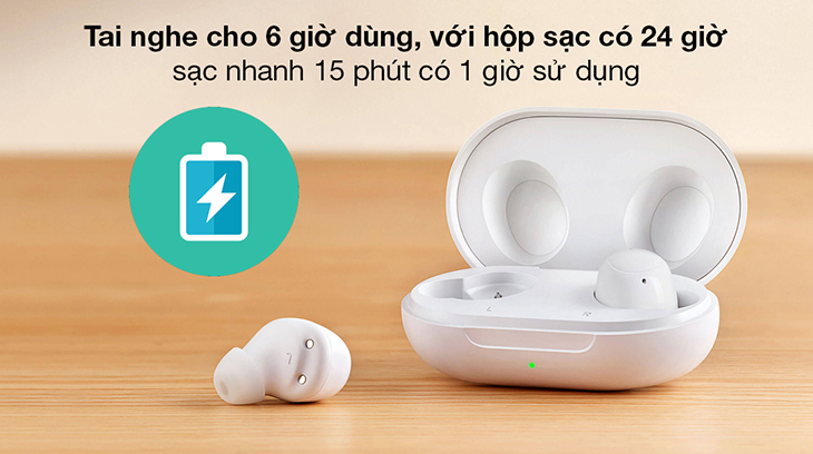 Tai nghe Bluetooth True Wireless OPPO ENCO Buds ETI81 cho 6 giờ dùng, với hộp sạc có 24 giờ