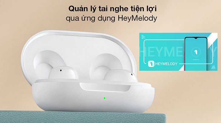 Tai nghe Bluetooth True Wireless OPPO ENCO Buds ETI81 có thể kết nối với điện thoại qua ứng dụng HeyMelody