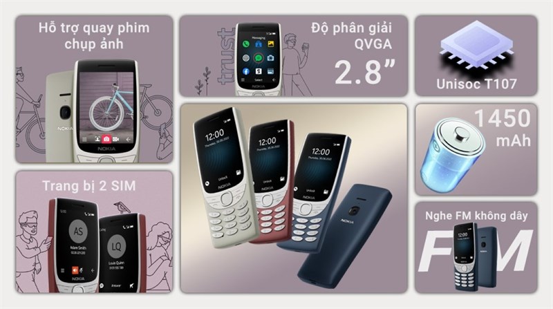 Giá bán Nokia 8210 4G tại TGDĐ - gợi nhớ một thời 8x