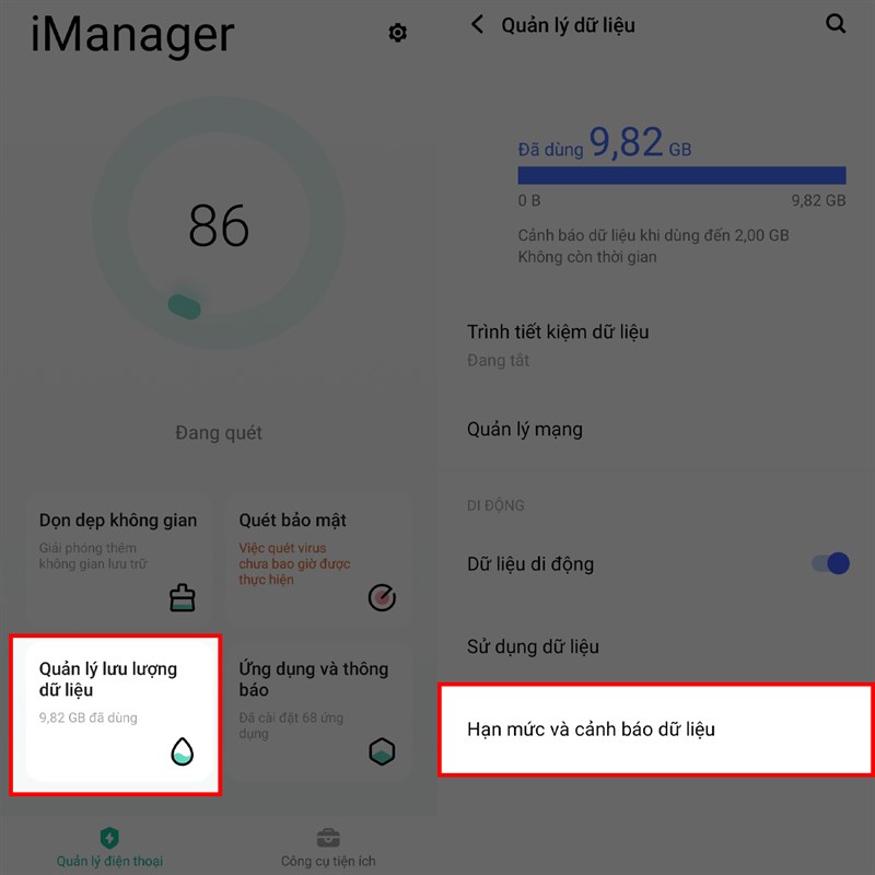 Cách giới hạn sử dụng dữ liệu trên điện thoại Vivo Cách giới hạn sử dụng dữ liệu trên điện thoại Vivo