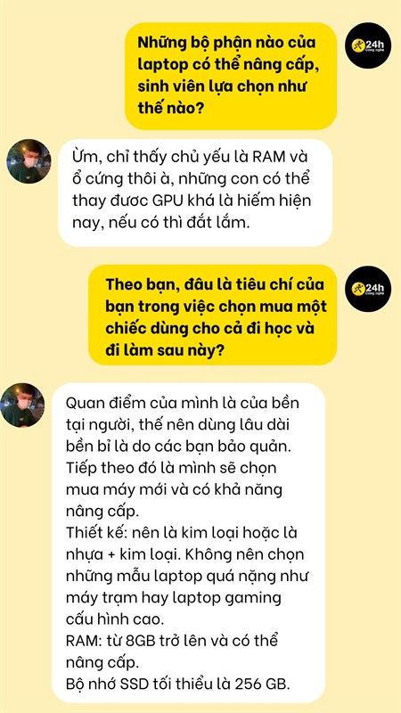 Laptop dành cho sinh viên