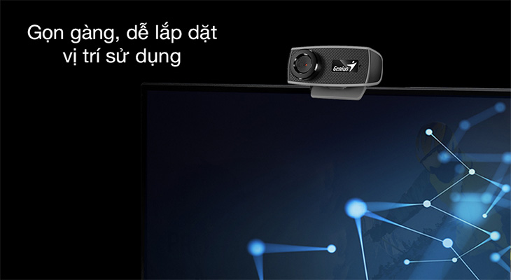 Camera Genius có trang bị đế kẹp để dễ dàng gắn webcam