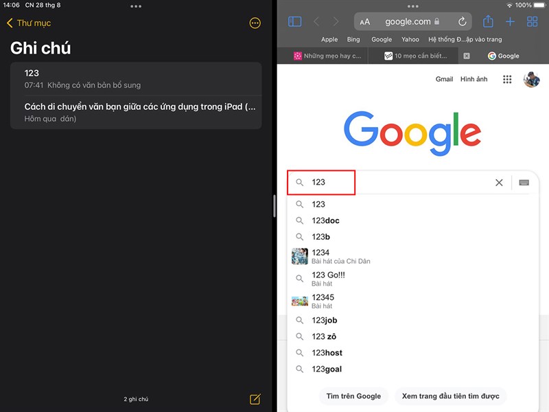 Cách di chuyển văn bản giữa các ứng dụng trong iPad Cách di chuyển văn bản giữa các ứng dụng trong iPad