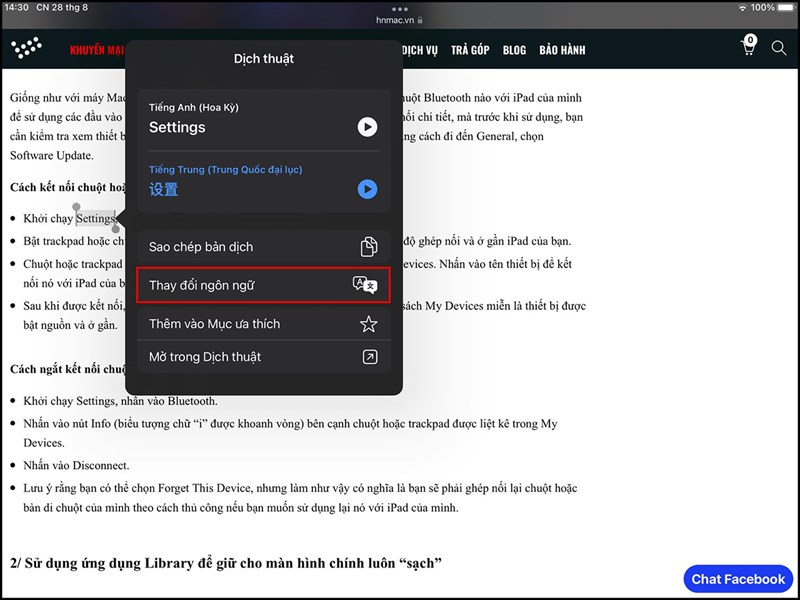 Cách dịch văn bản trên iPad Cách dịch văn bản trên iPad
