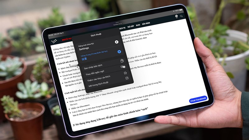 Cách dịch ngôn ngữ trực tiếp trên iPad
