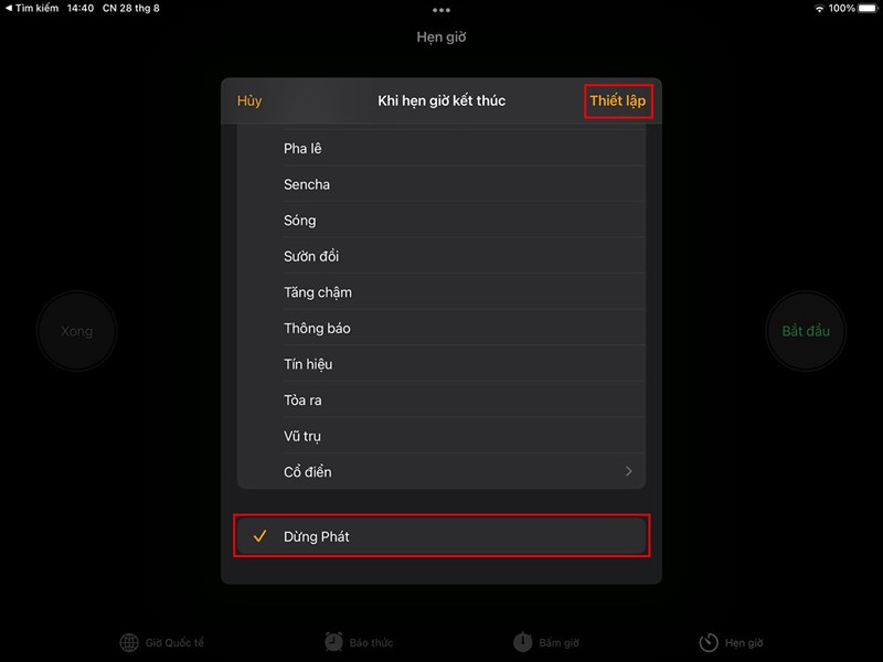 Cách hẹn giờ tắt nhạc trên iPad