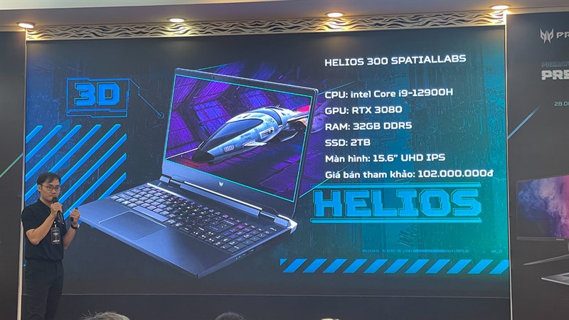 Hình ảnh công nghệ 3D trên Predator Helios 300