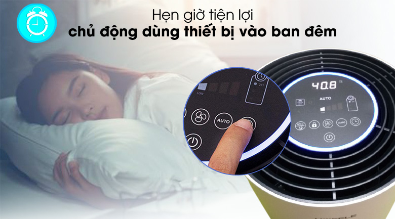 Chế độ hẹn giờ linh hoạt để chủ động hơn khi sử dụng thiết bị lúc ngủ