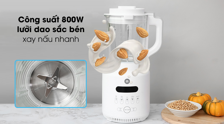 Công suất hoạt động tối ưu, tốc độ xay nhanh chóng