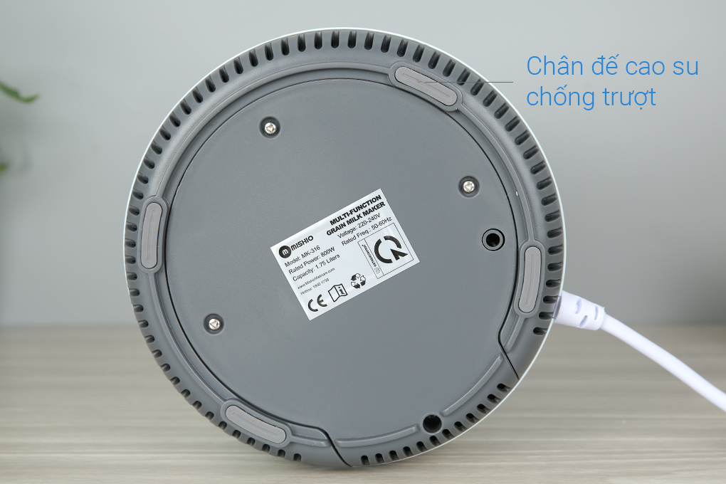 Chân đế chống trượt giúp máy hạn chế rung lắc trong quá trình hoạt động