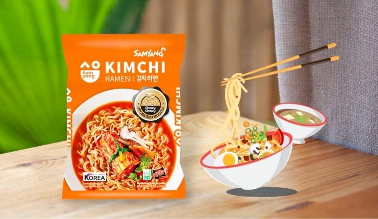 Review nhanh hương vị mì Samyang kim chi Ramen mới