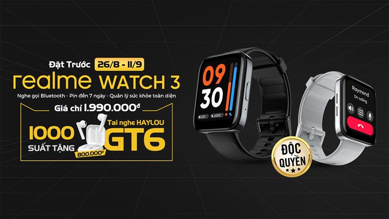 Cấu hình và giá bán Realme Watch 3 Cấu hình và giá bán Realme Watch 3