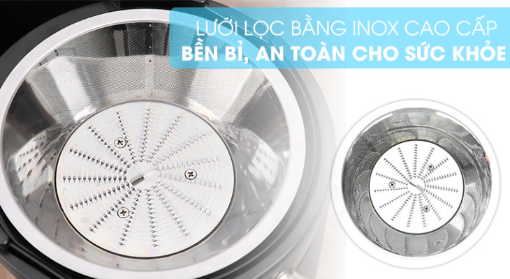 Máy ép trái cây BlueStone JEB-6545 sở hữu bộ lọc bằng inox cao cấp, an toàn Máy ép trái cây BlueStone JEB-6545 sở hữu bộ lọc bằng inox cao cấp, an toàn