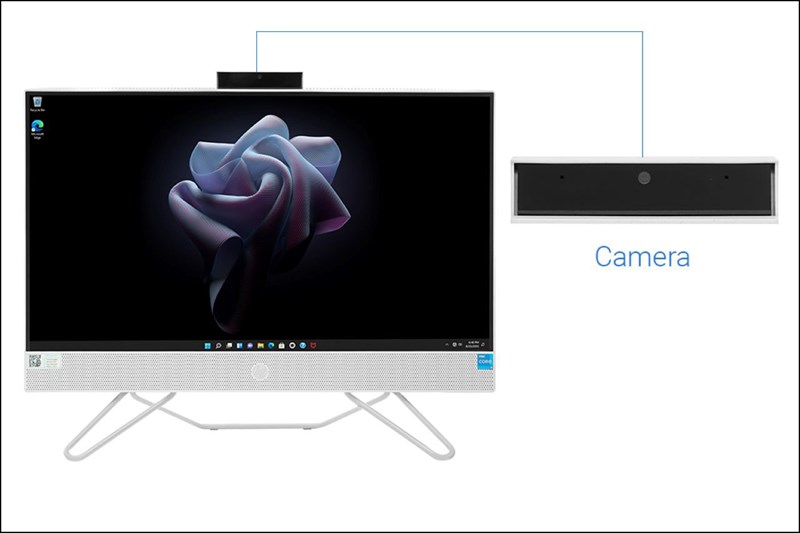 Màn hình cảm ứng tích hợp camera hồng ngoại trên HP AIO 24-cb1011d